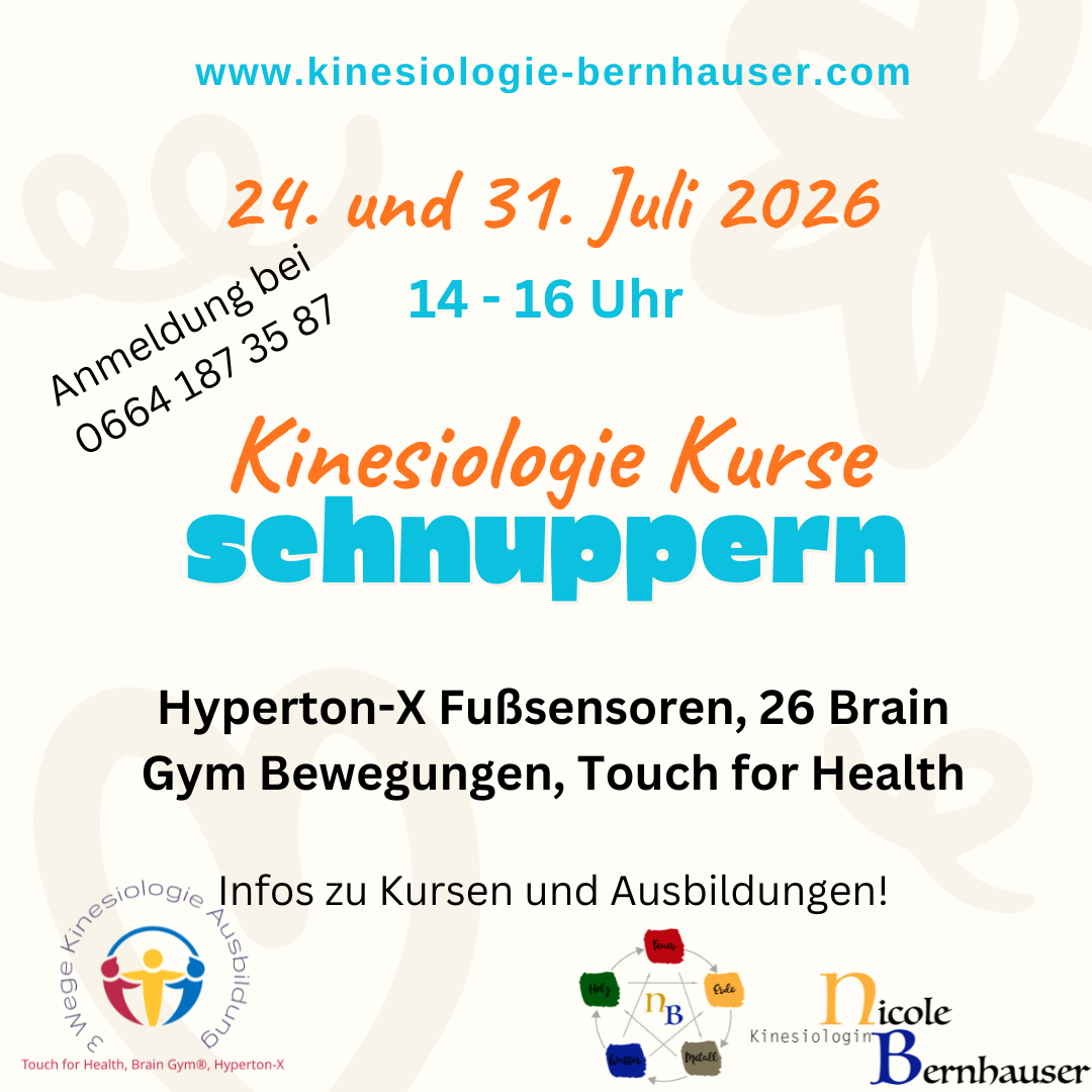 InfoNachmittag zum Kennenlernen von KinesiologieKursen im Murtal