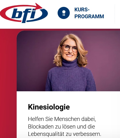 Berufsbegleitende KinesiologieAusbildung am BFI Salzburg, Start am 24. Oktober 2025