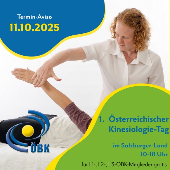 1. Österreichischer Kinesiologie-Tag des ÖBK am Samstag, 11. Oktober 2025, in Salzburg