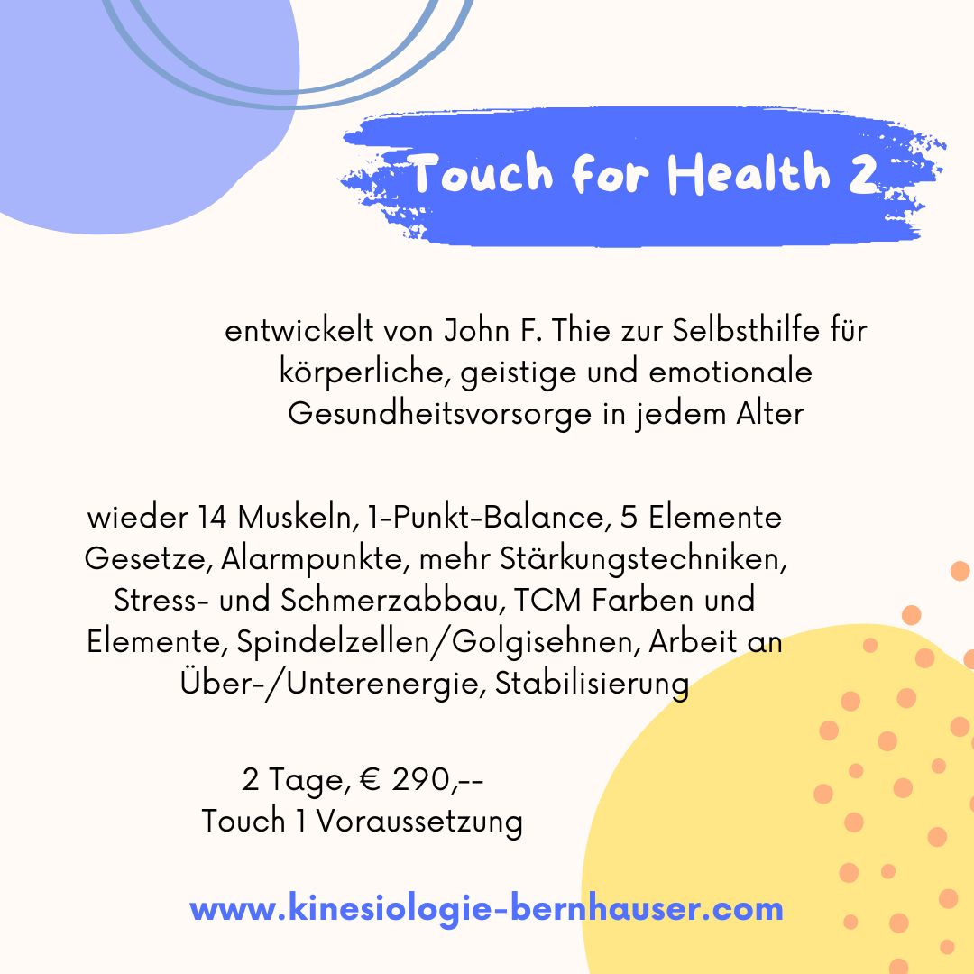 Touch for Health 2 Kurs im Murtal