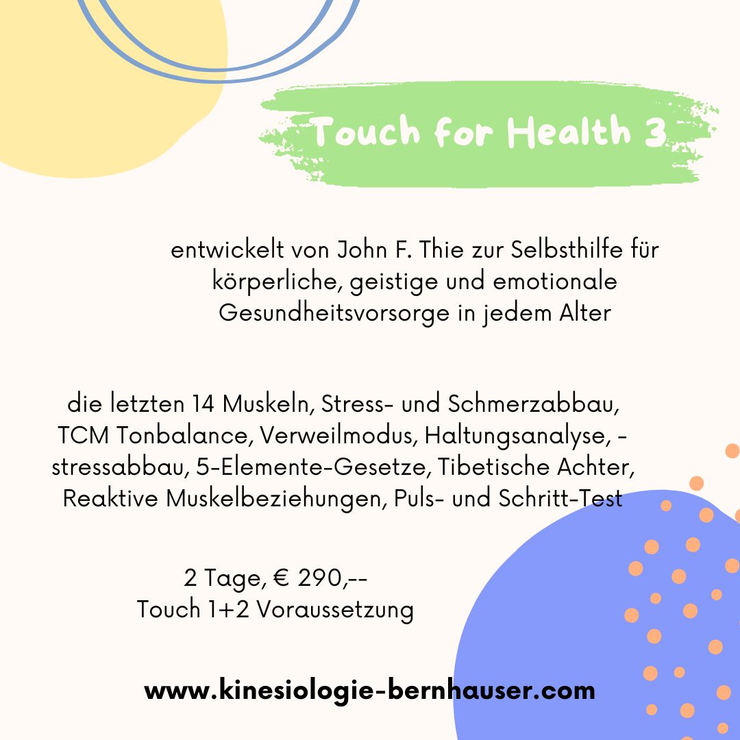 Touch for Health 3 Kurs im Murtal
